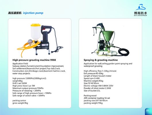 その他の防水材料 エポキシ樹脂注射ポンプ 敷き詰め機械部品 ボイユ998