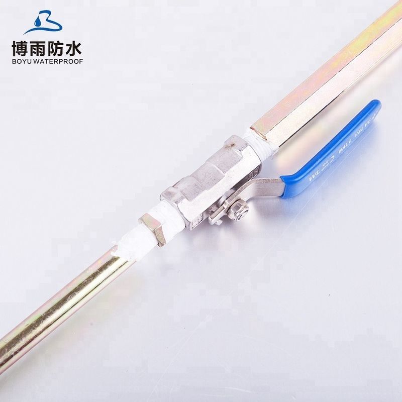 他の防水材料のためのオンオフバルブを持つ注射管とボールバルブ
